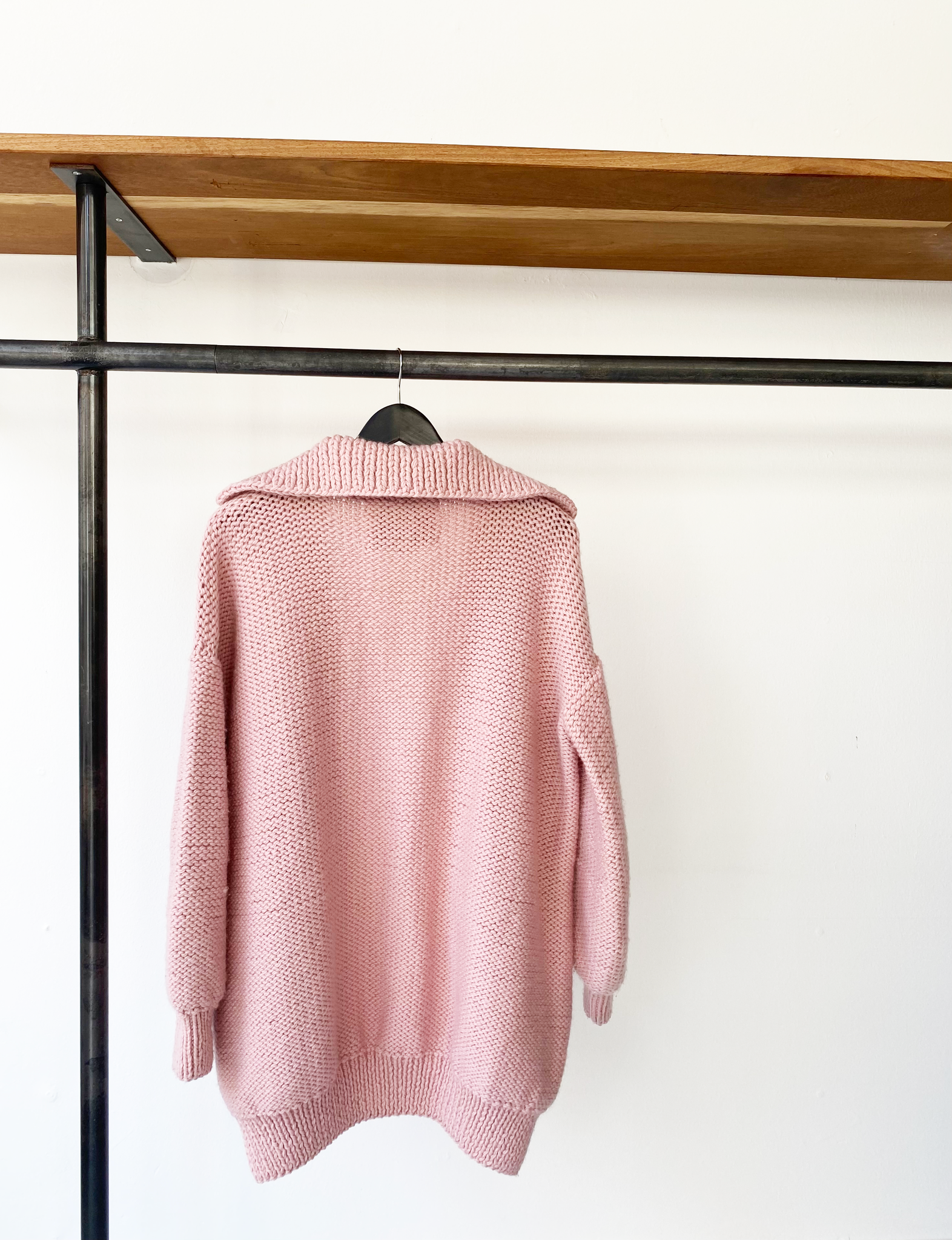 I love Mr. Mittens pink knitted cardigan one size