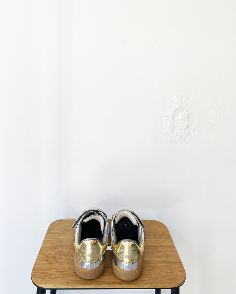 Isabel Marant metallic silver sneakers size 37