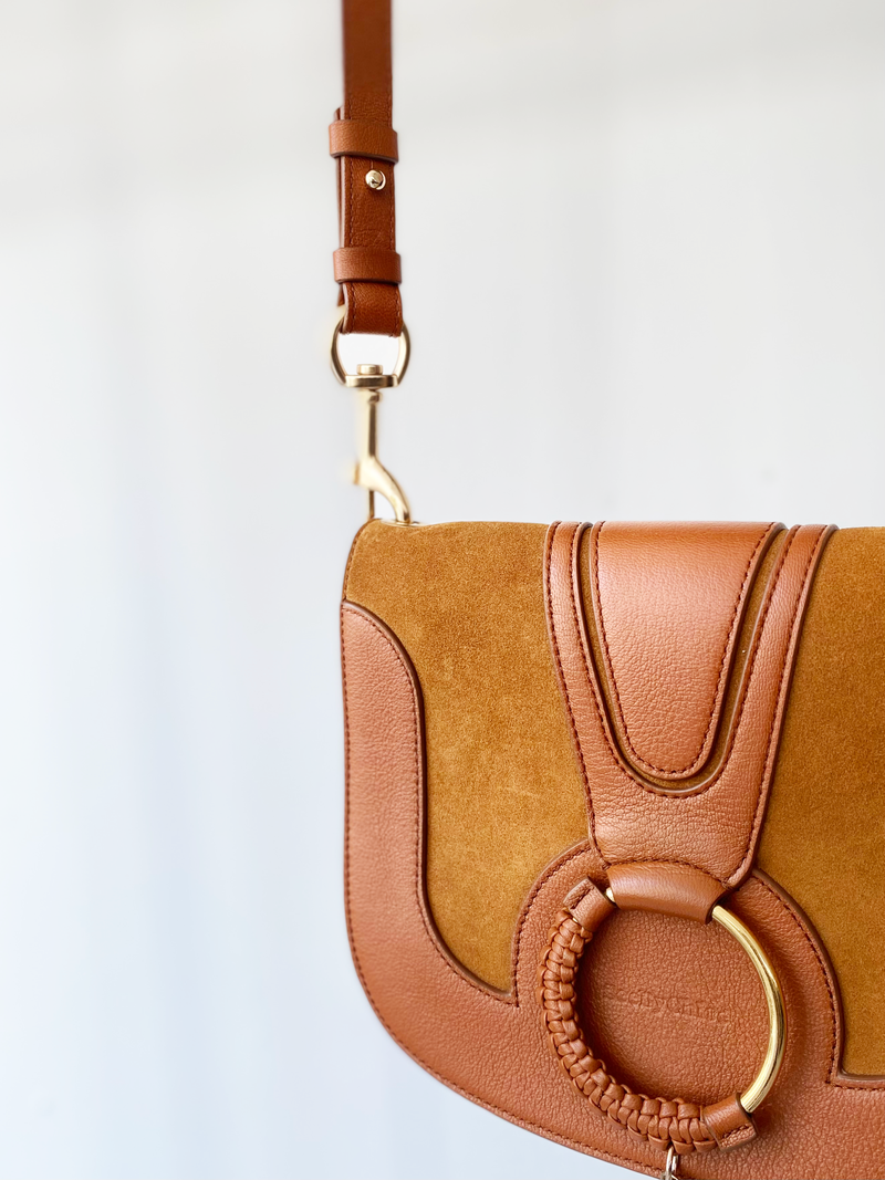 See by Chloé caramel flag bag