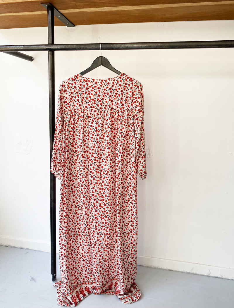 Anine Bing silk pattern maxi dress size XS S Reverse Studio