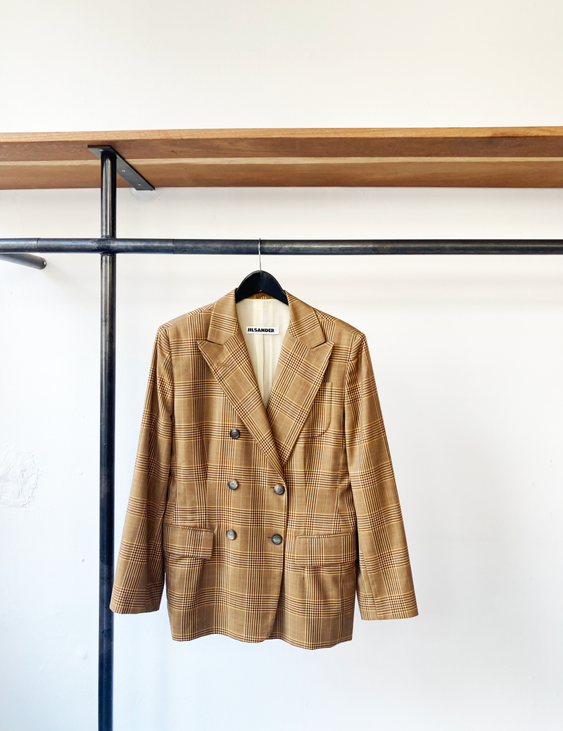 Jil Sander wool checked jacket size 40