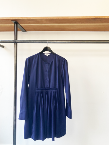 COS wool blend navy pleated dress size 40