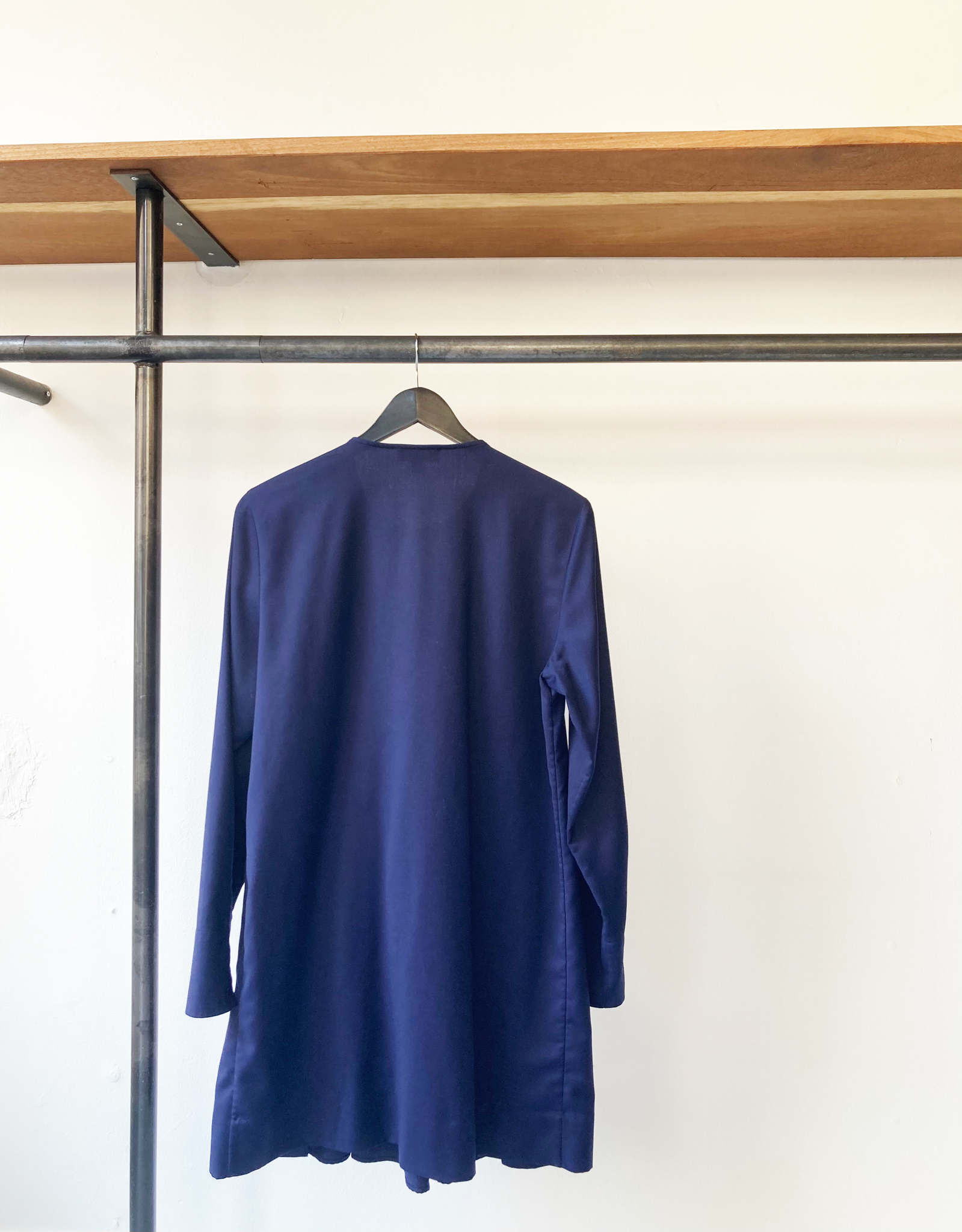 COS wool blend navy pleated dress size 40