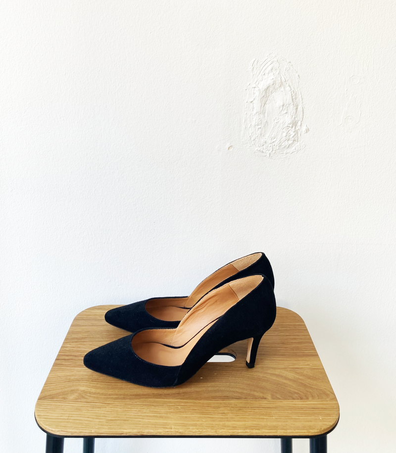 GANNI black suede pumps size 36