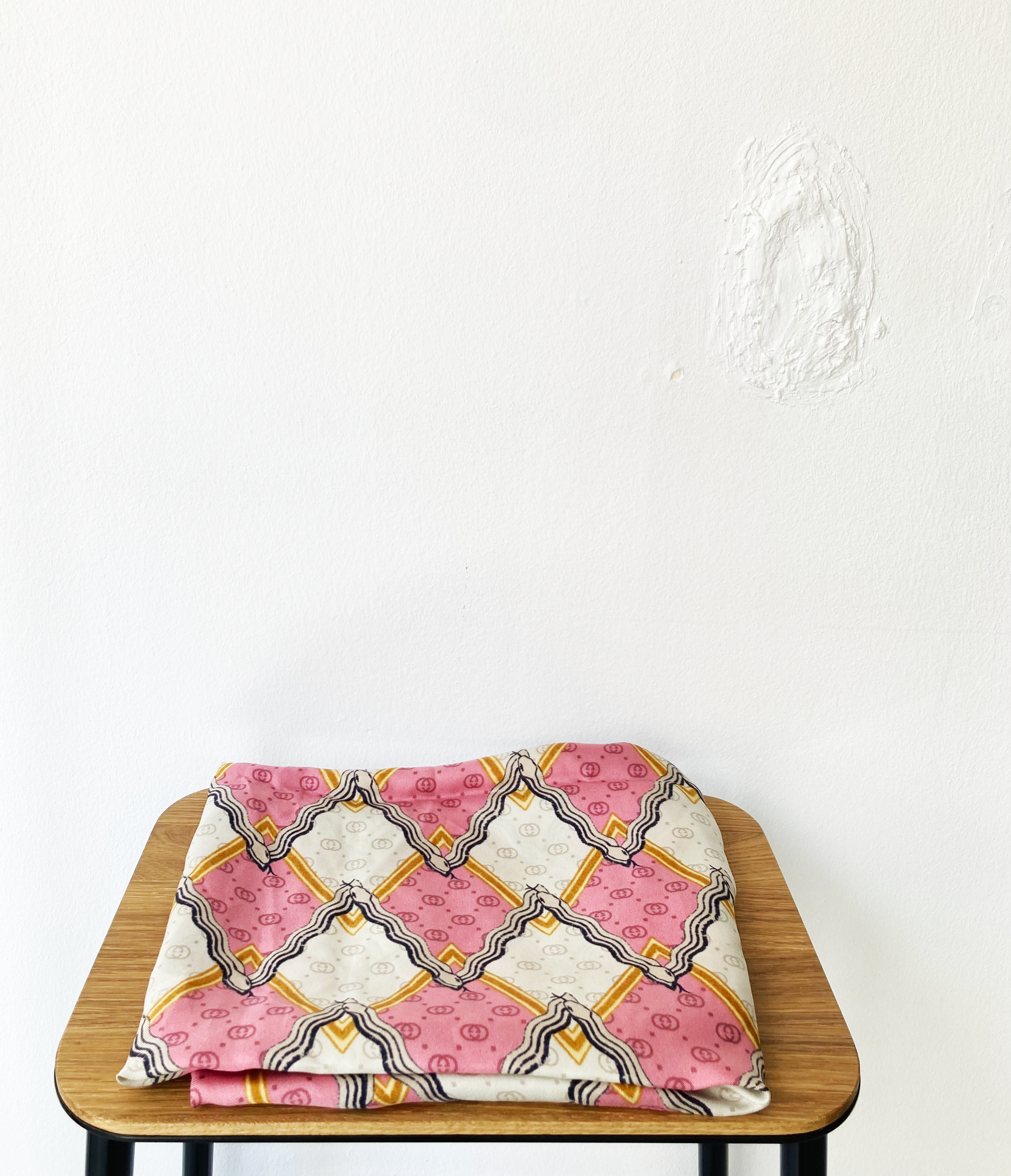 Gucci silk logo scarf