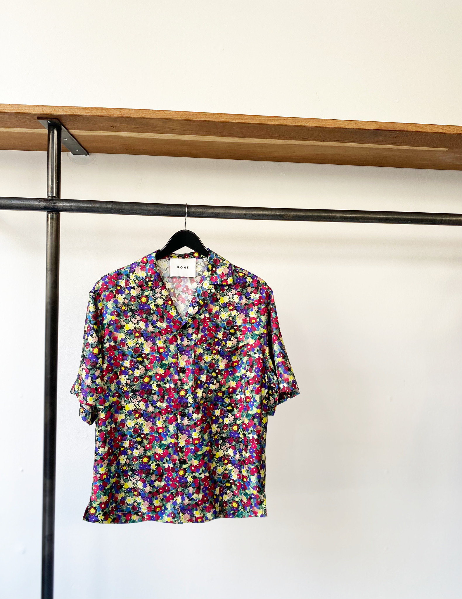 RÓHE silk shirt flower print size S/46