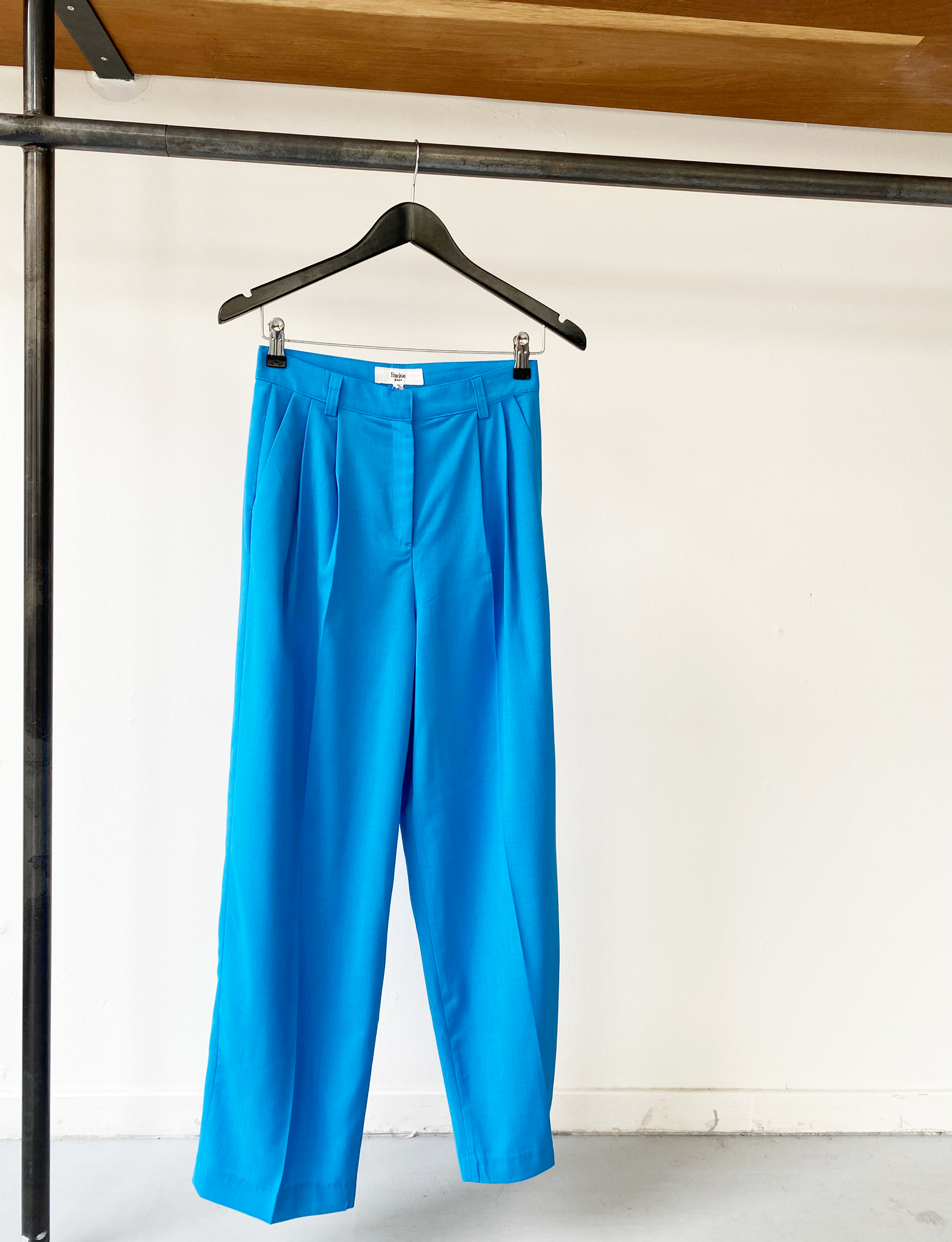 The Frankie Shop pleated ocean blue trousers size S