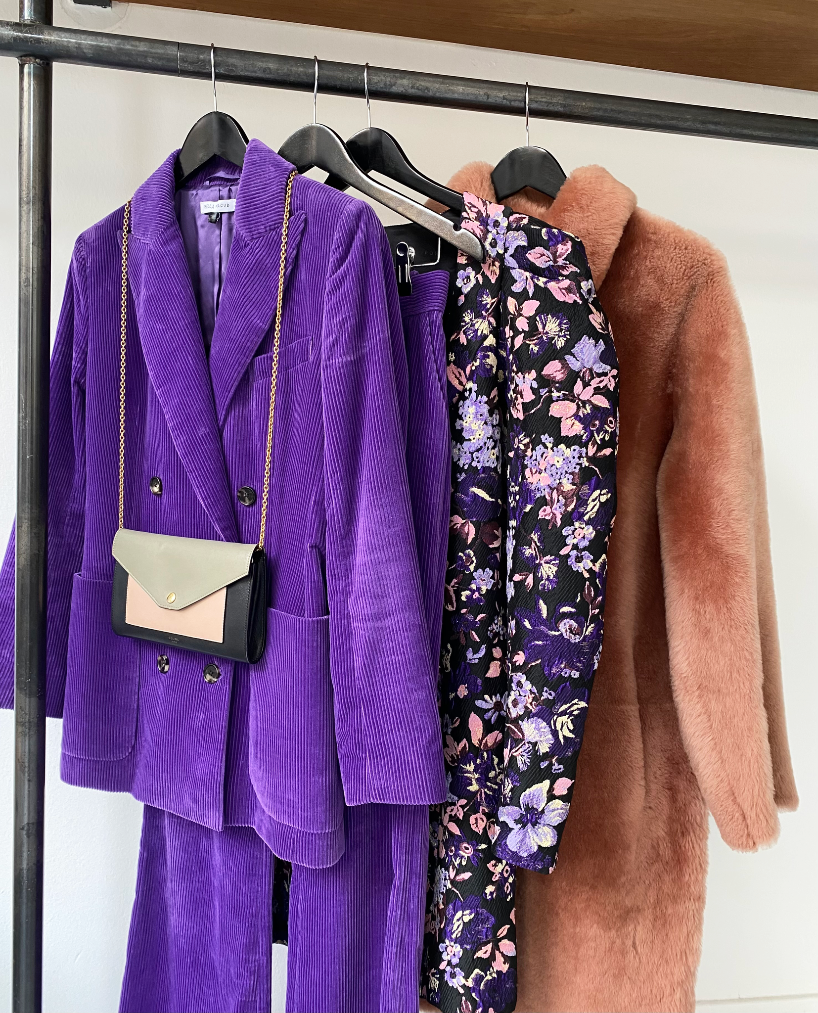 Bella Freud purple corduroy jacket