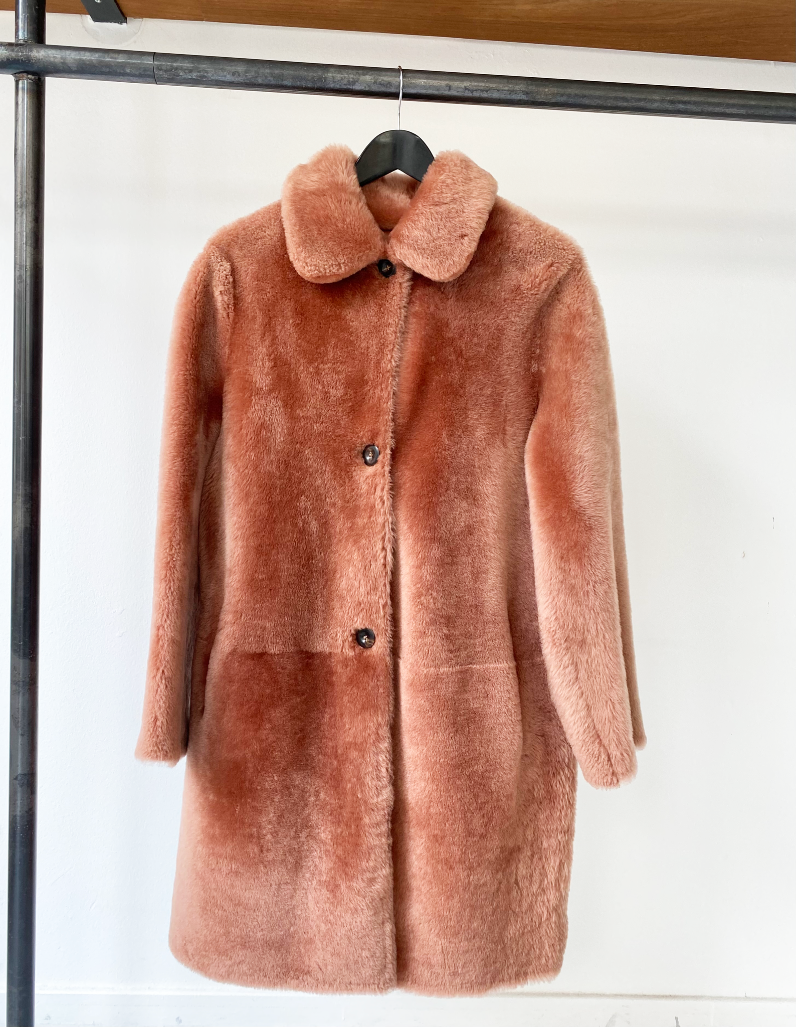 Desa 1972 leather pink coat size 38