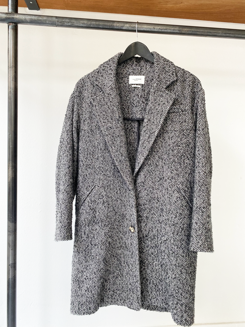 Isabel Marant Étoile mohair and wool blend herringbone coat