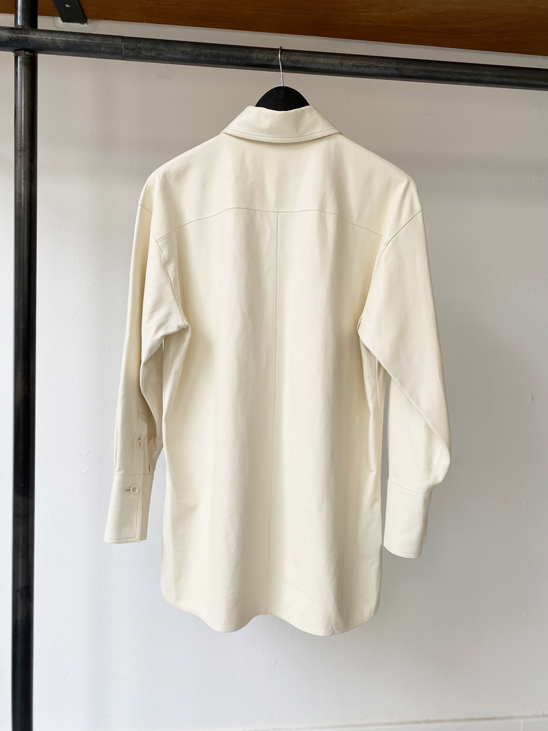 Arma lamb leather off white shirt