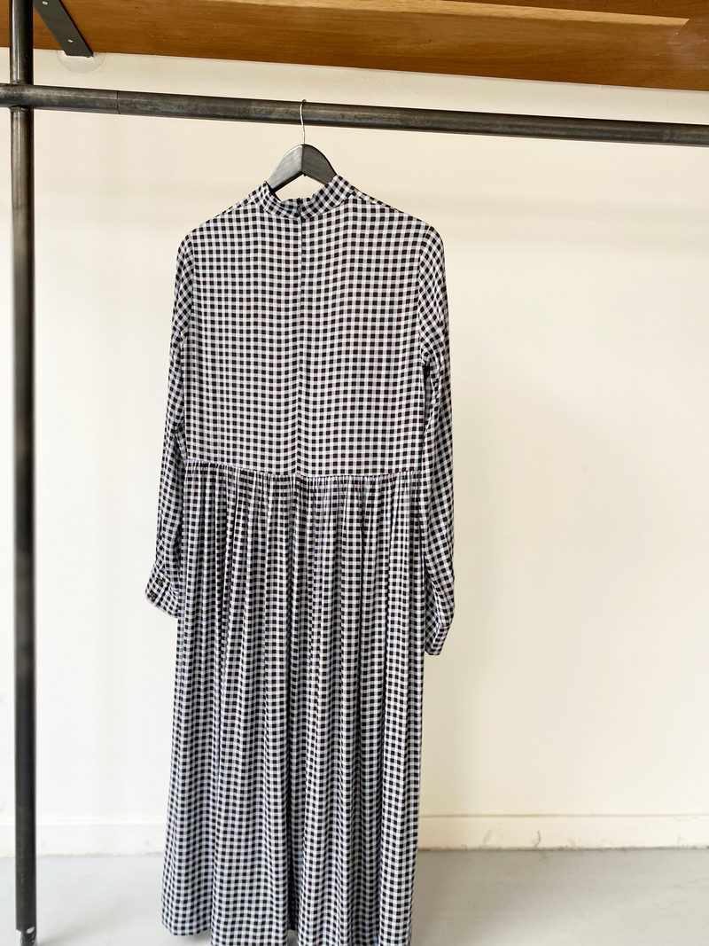 GANNI checkered maxi dress size S