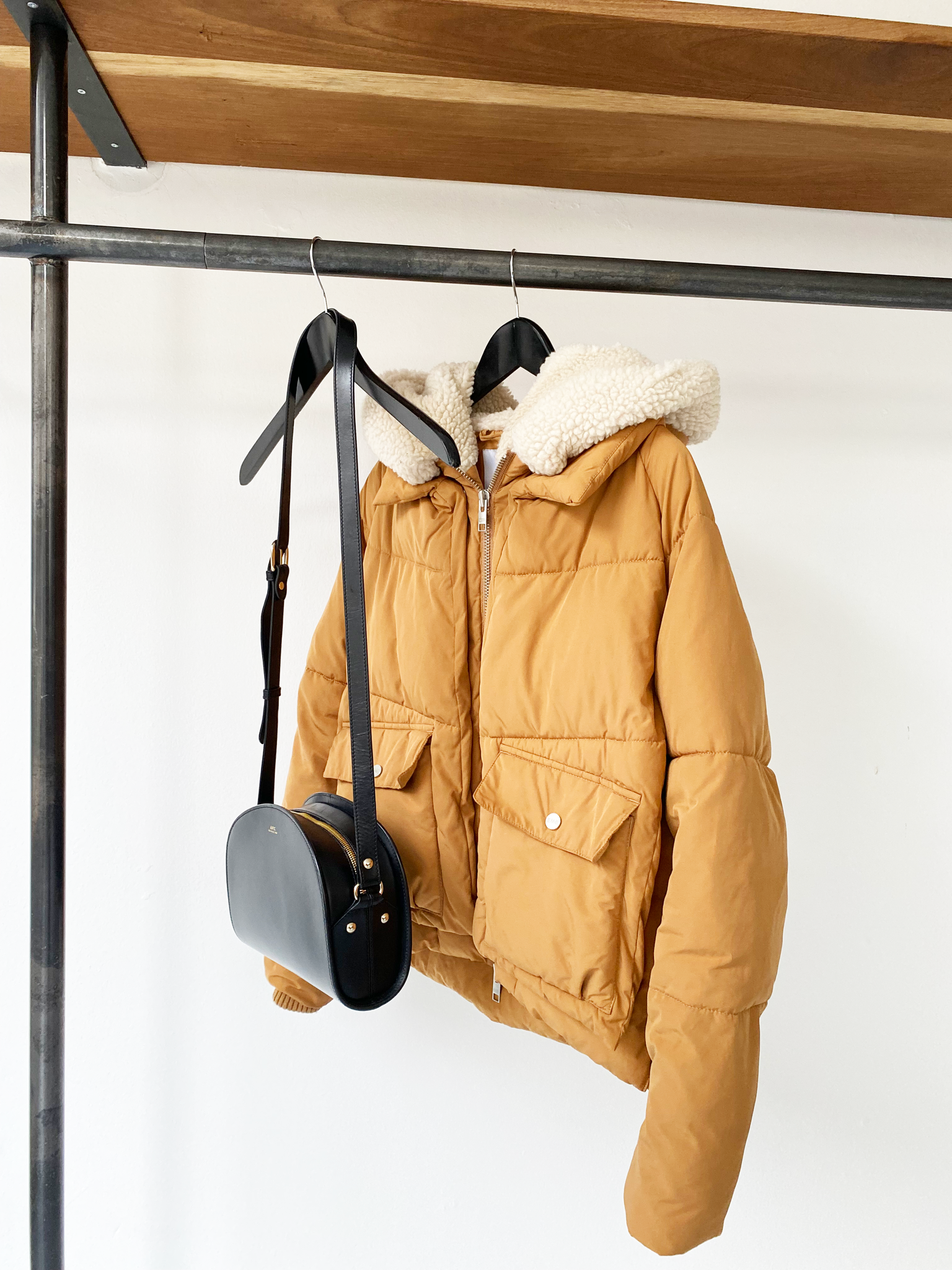 Embassy of Bricks and Logs camel down jacket size S