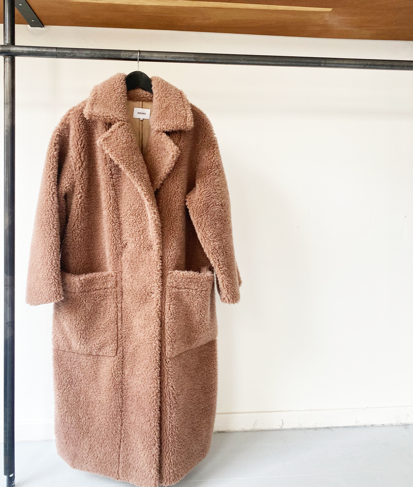 Nanushka faux fur imogen coat size S