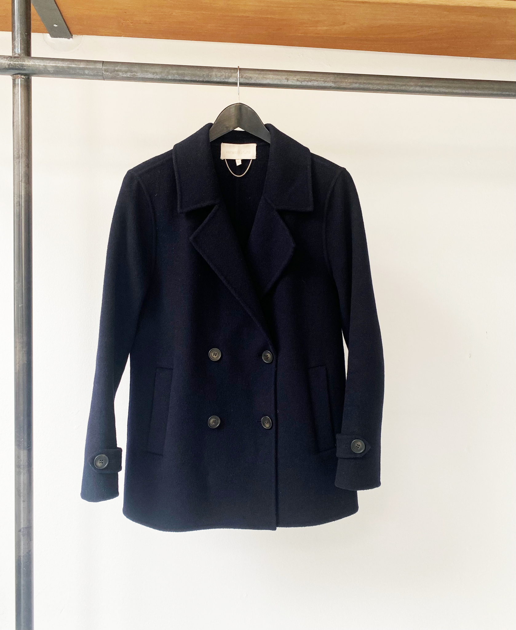 Vanessa Bruno double-breasted wool pea jacket size M