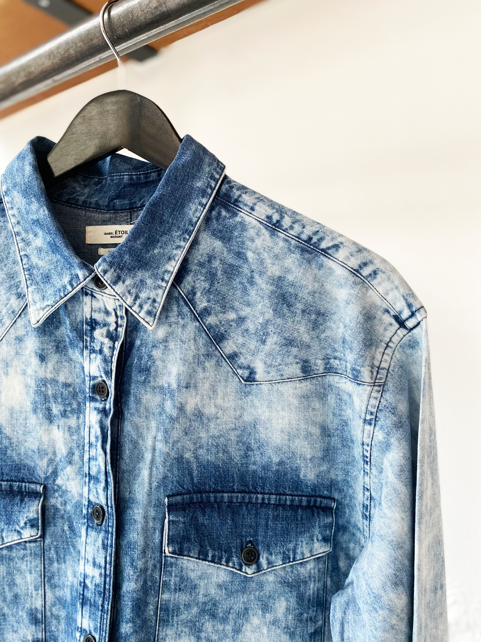 Isabel Marant Étoile denim tie-dye jumpsuit size fr38