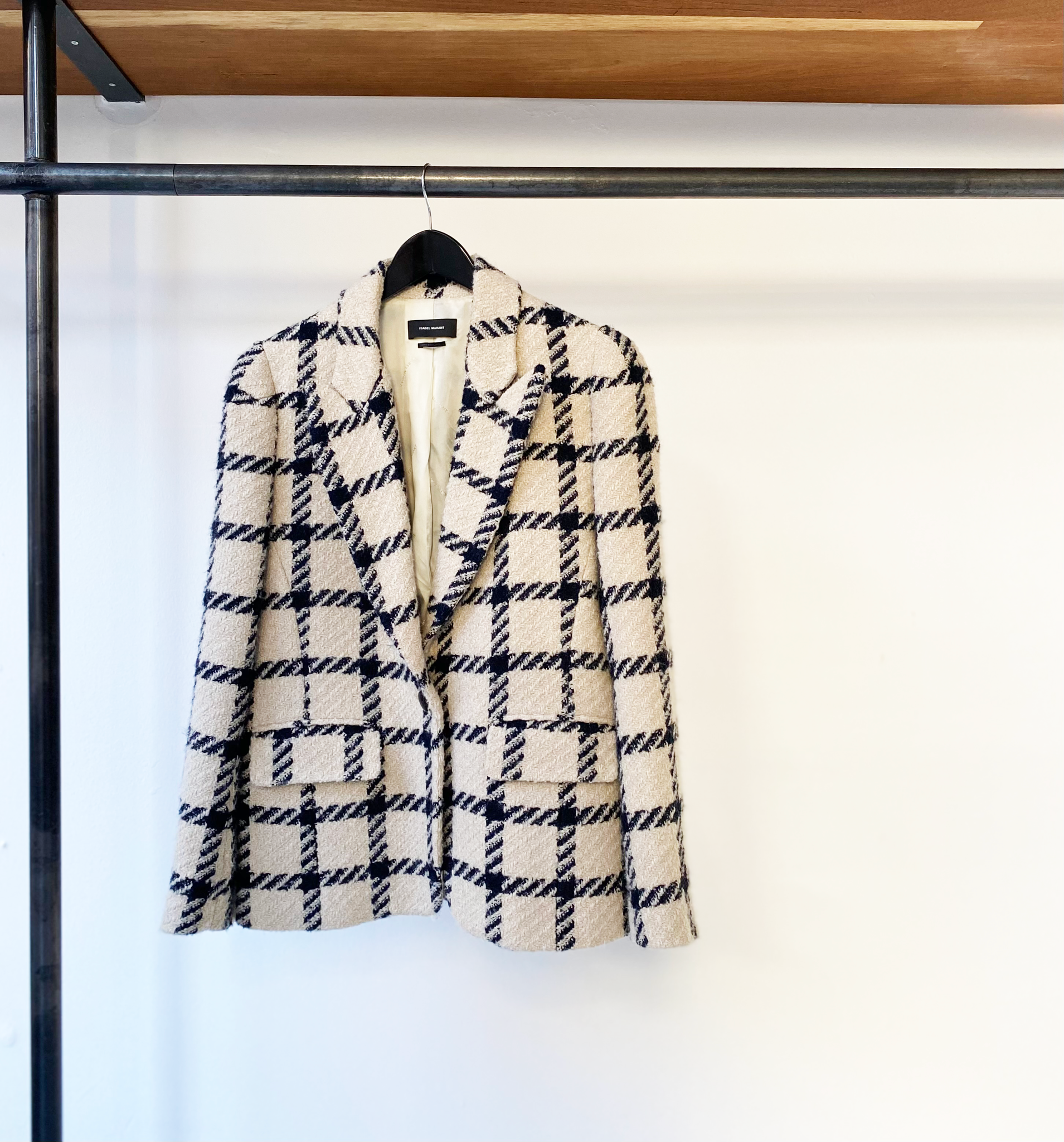 Isabel Marant wool blend checked jacket size fr40