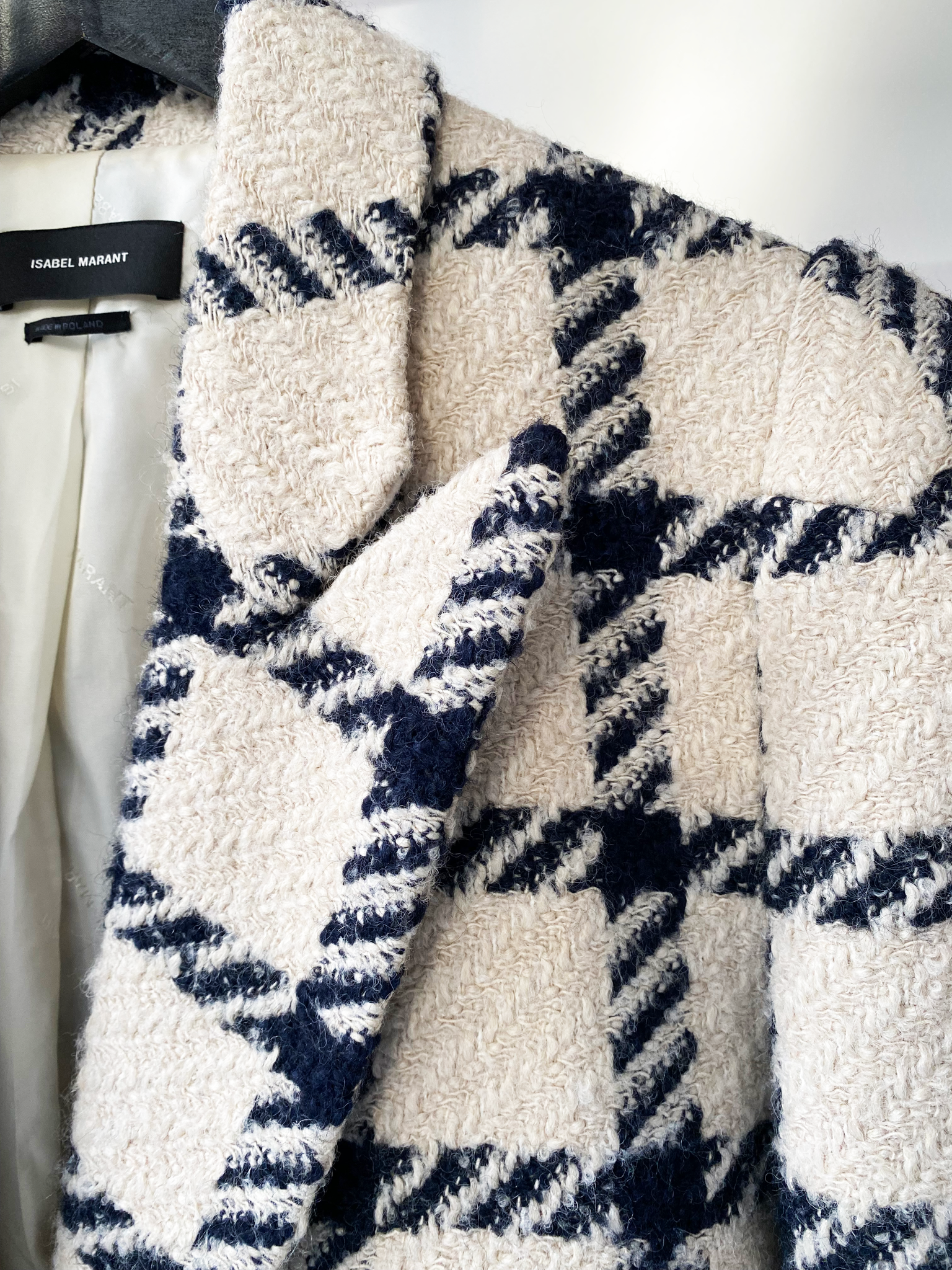 Isabel Marant wool blend checked jacket size fr40