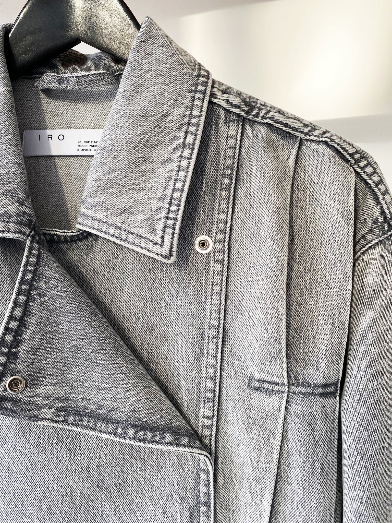 IRO oversized grey denim jacket size 34