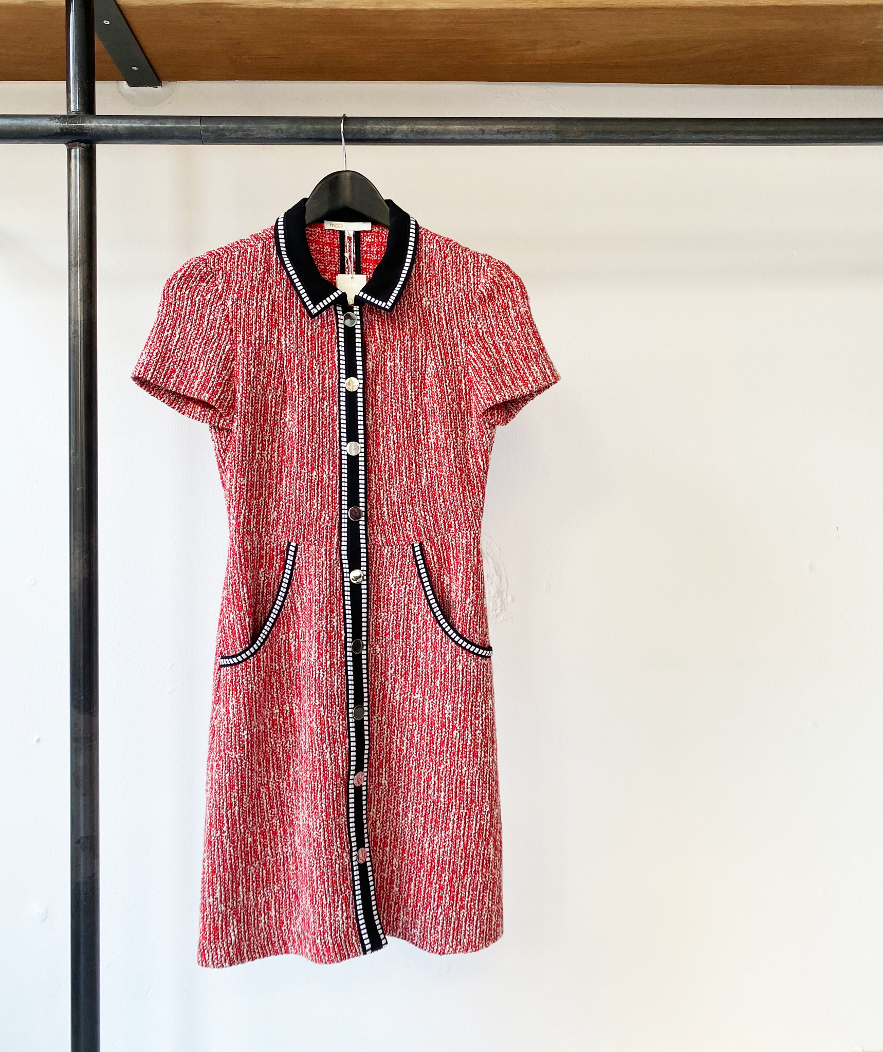 Maje tweed button down dress size fr34