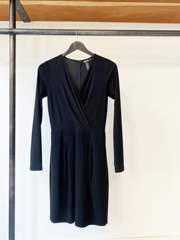 DKNY black wool blend dress size 4