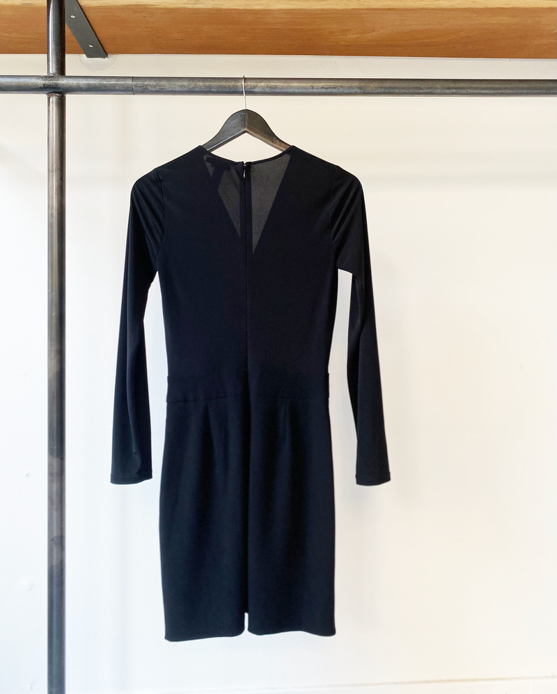 DKNY black wool blend dress size 4