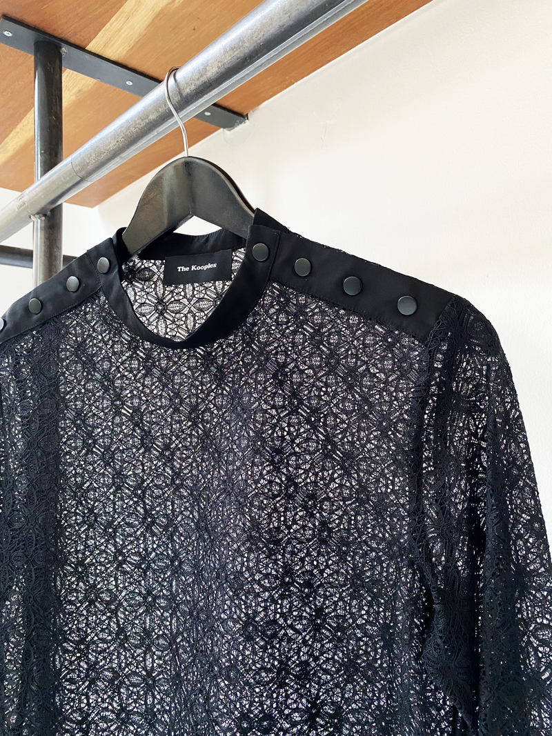 The Kooples black lace top size XS