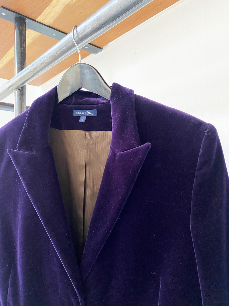 Soeur velvet tailored jacket size fr36