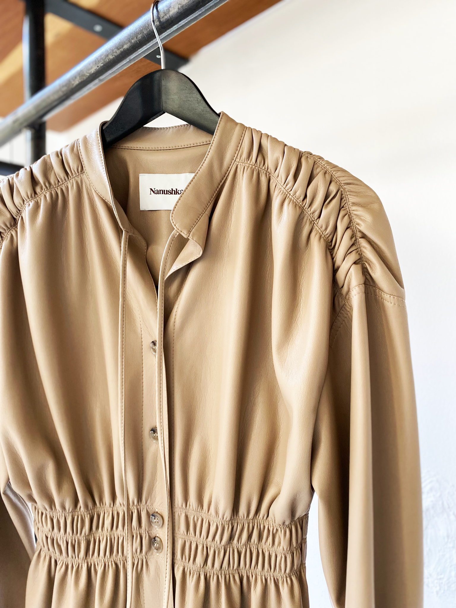 Nanushka vegan leather maxi dress size S