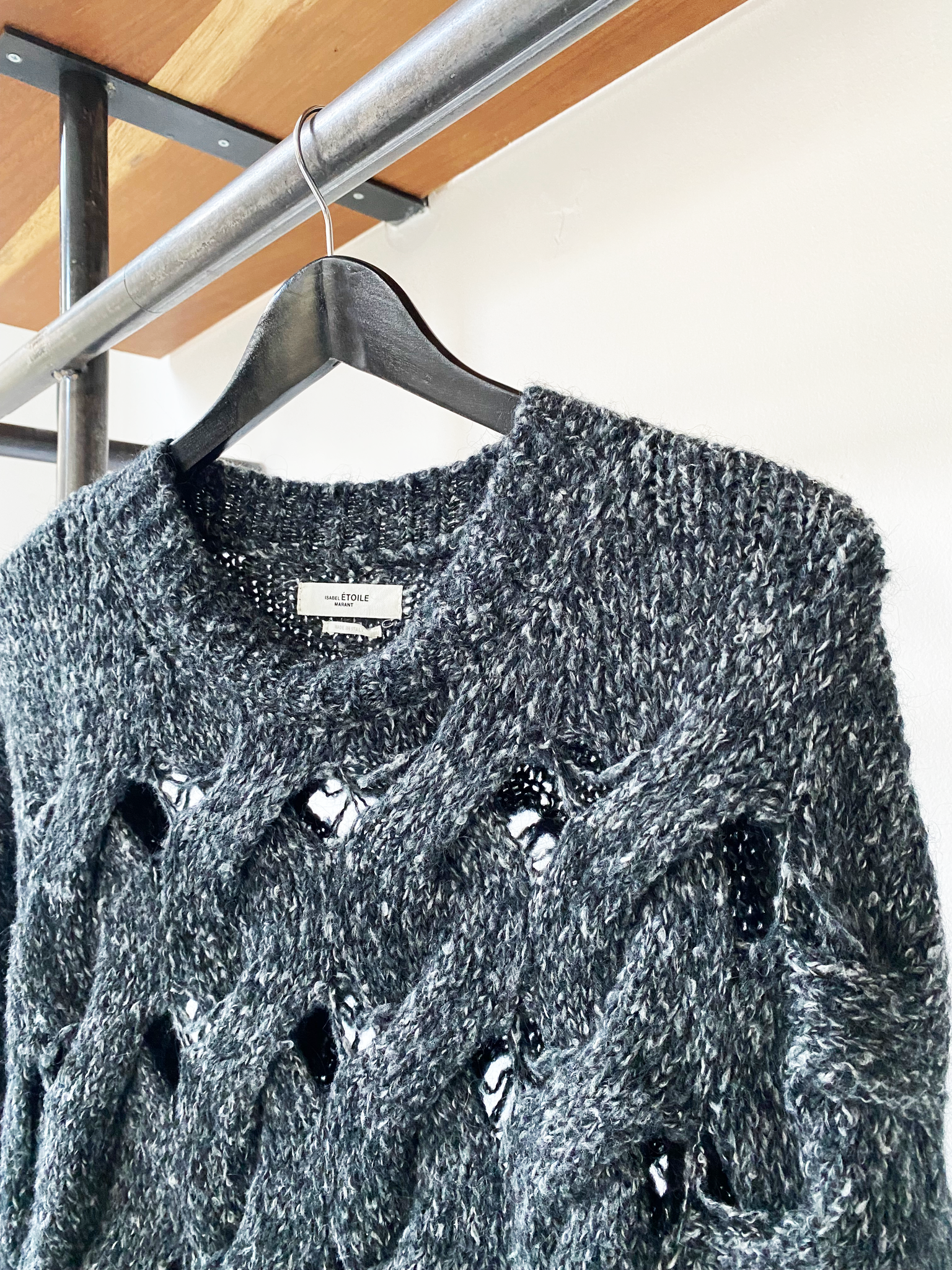 Isabel Marant Étoile grey melange alpaca knit size 38