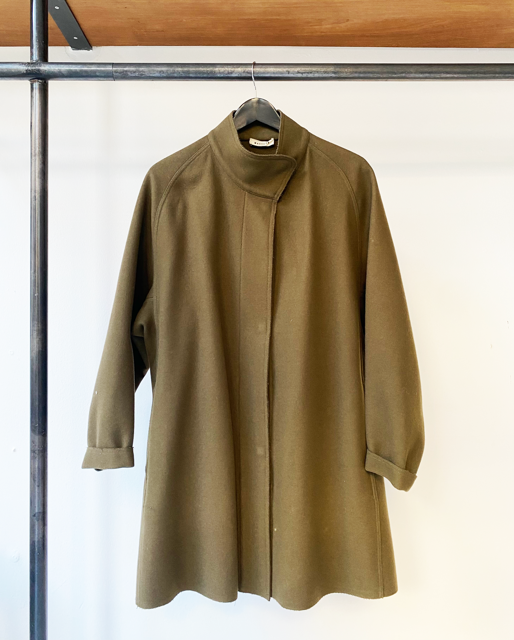 Masscob wool blend forrest green coat size 36