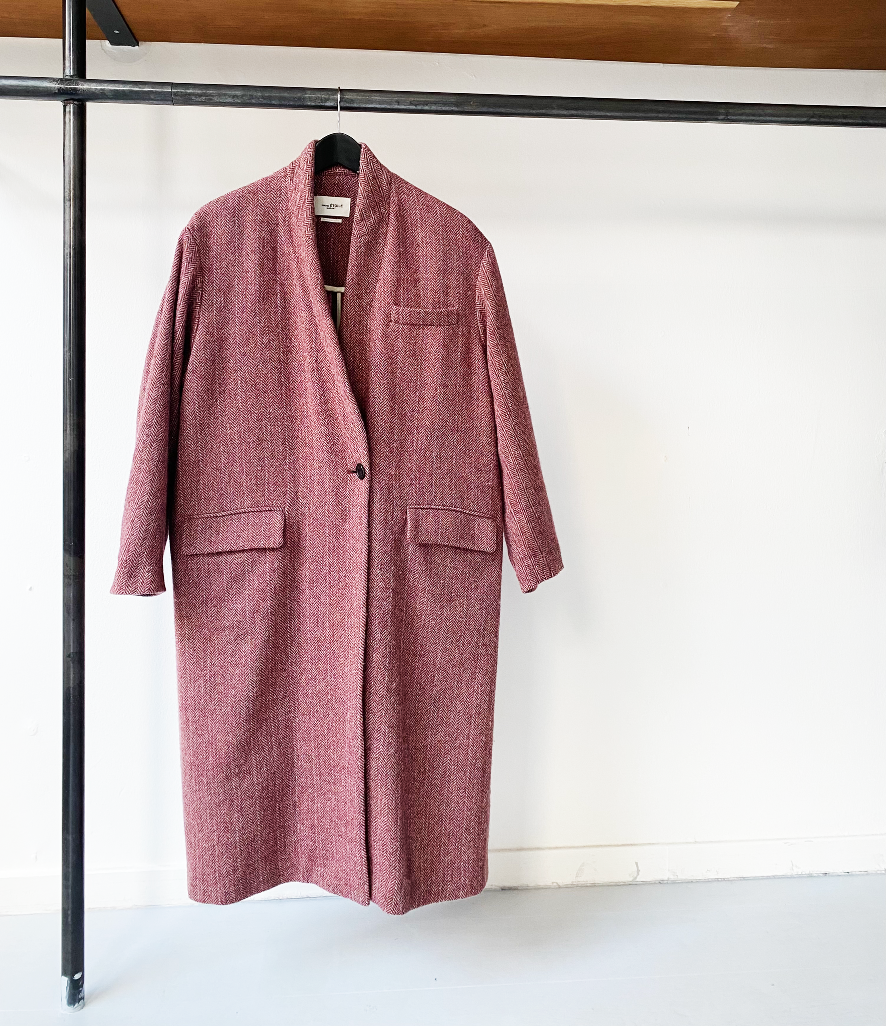 Isabel Marant Étoile pink wool henlo coat size fr36