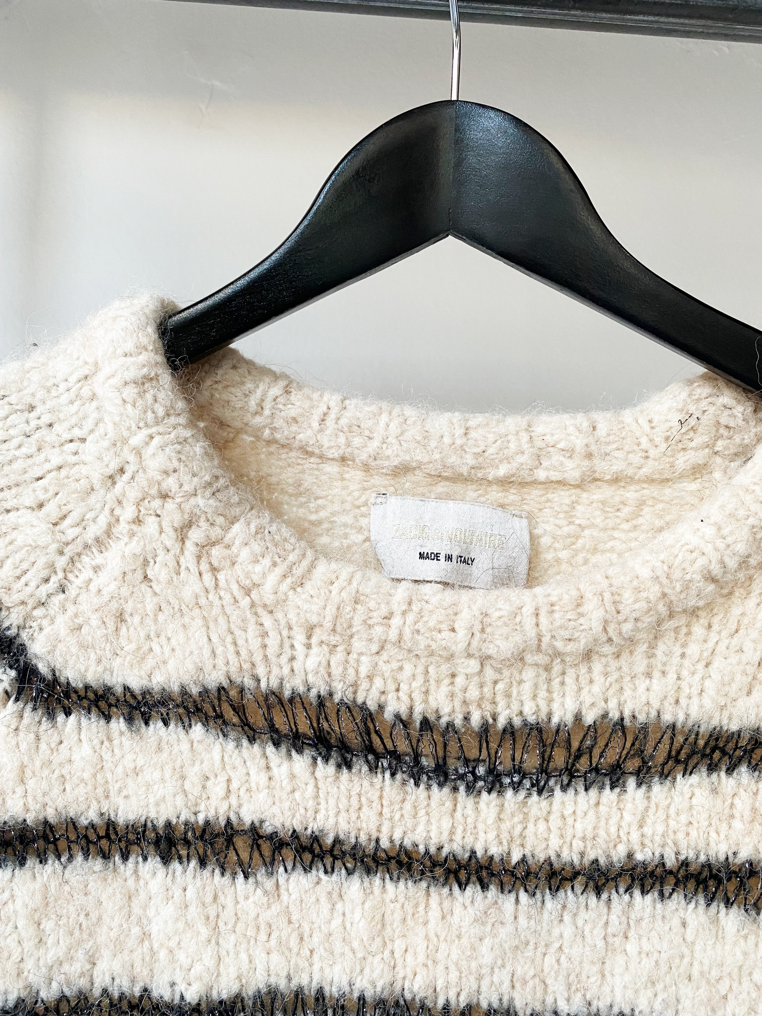 Zadig & Voltaire metalized thread knit size S