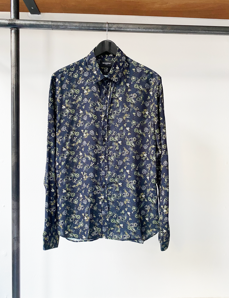 The Kooples navy floral printed shirt size M