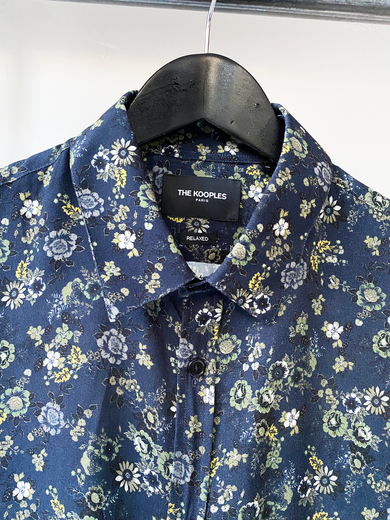 The Kooples navy floral printed shirt size M