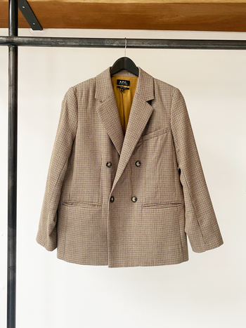 A.P.C. brown houndstooth motif jacket size 38