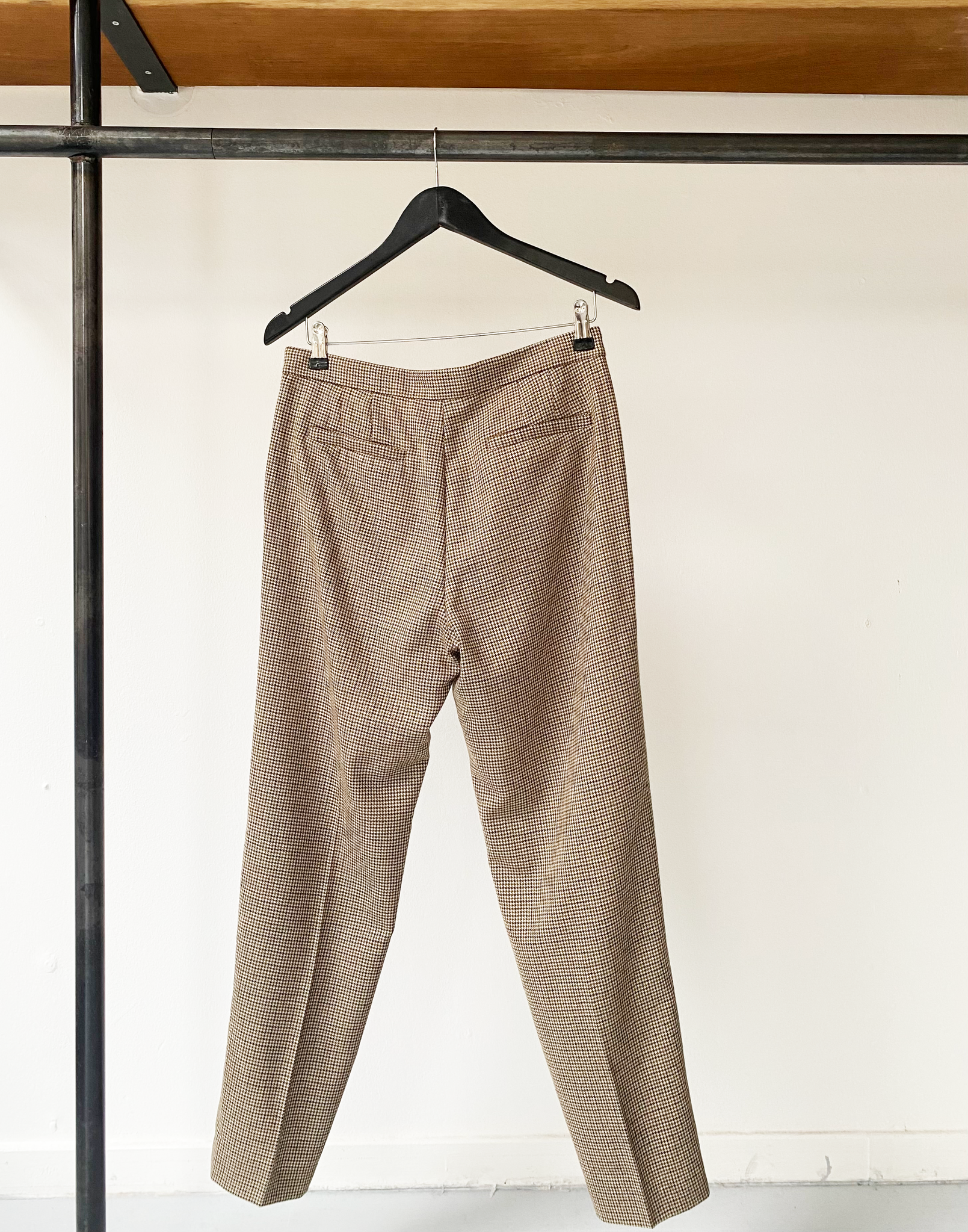 A.P.C. brown houndstooth motif trousers size 38