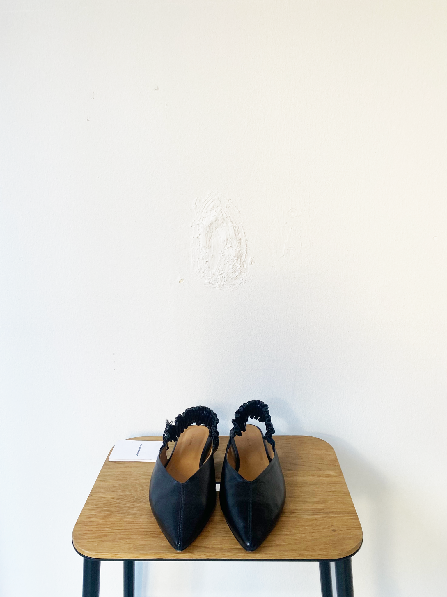 Isabel Marant black leather slingback loafers size 38