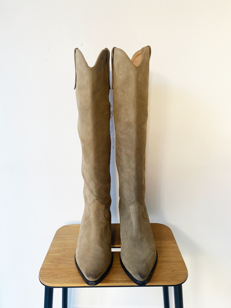 Isabel Marant taupe denvee boots suede size 40