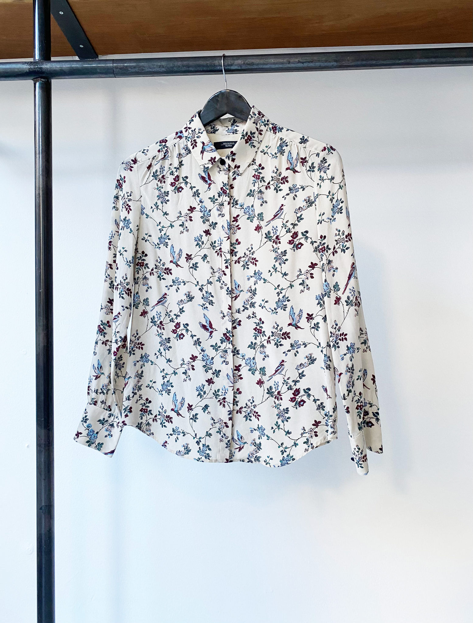 Max Mara Weekend silk floral print shirt size S