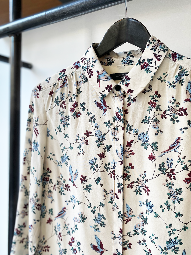 Max Mara Weekend silk floral print shirt size S