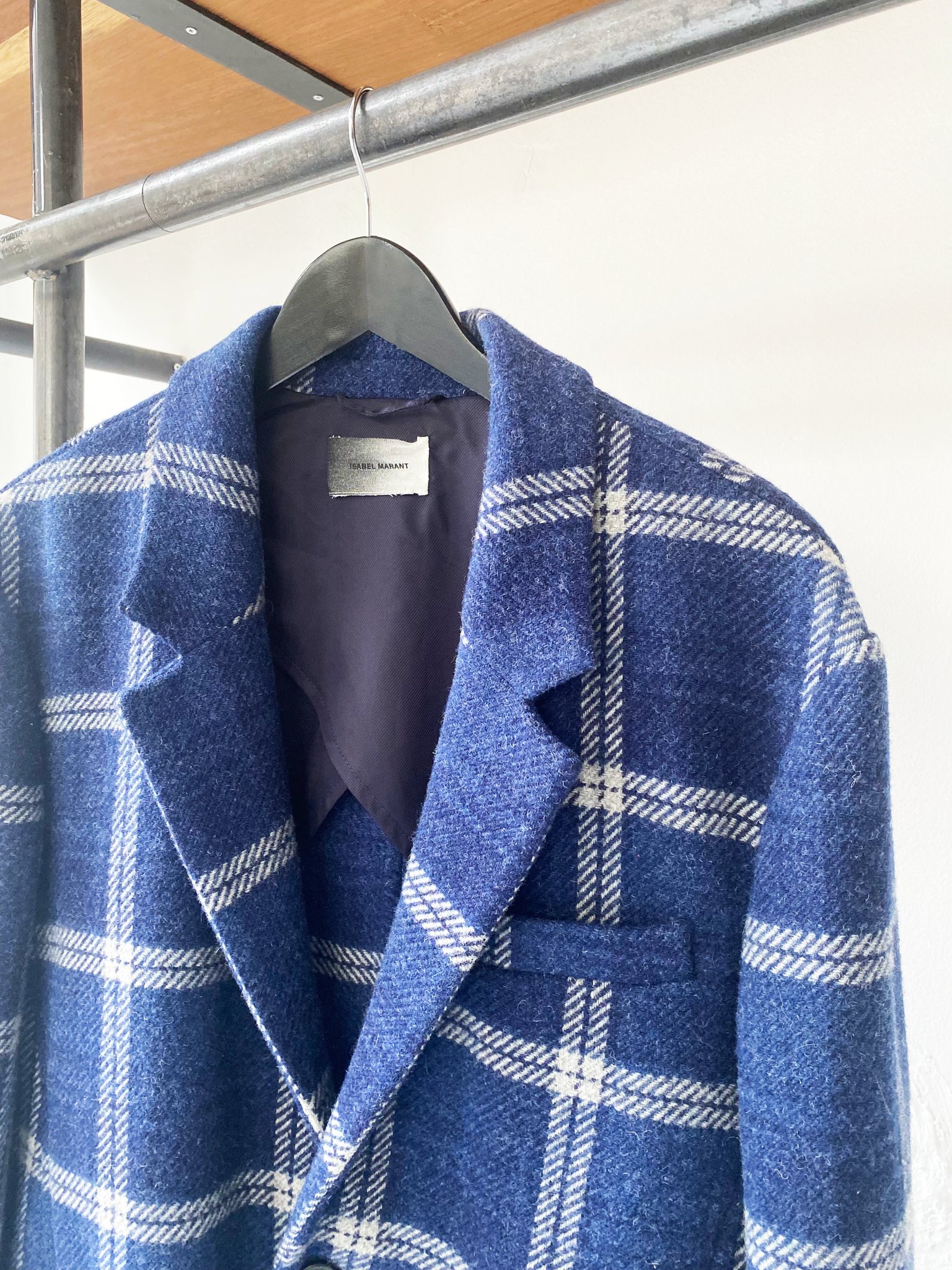 Isabel Marant wool checked midi jacket size fr42