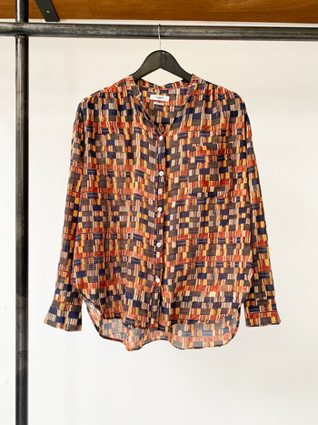 Isabel Marant Étoile wide brown pattern shirt size 36