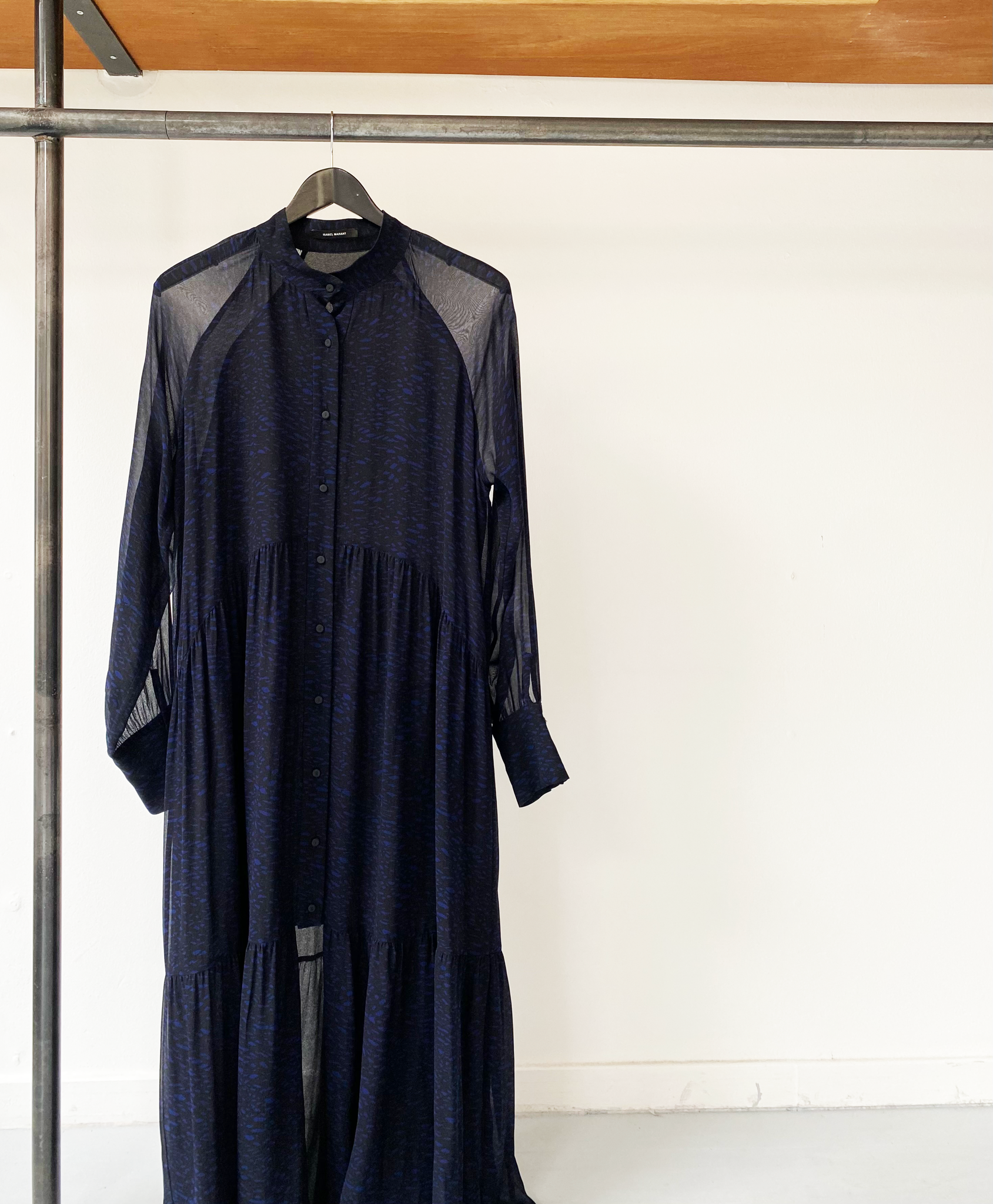 Isabel Marant black and blue pattern dress size S