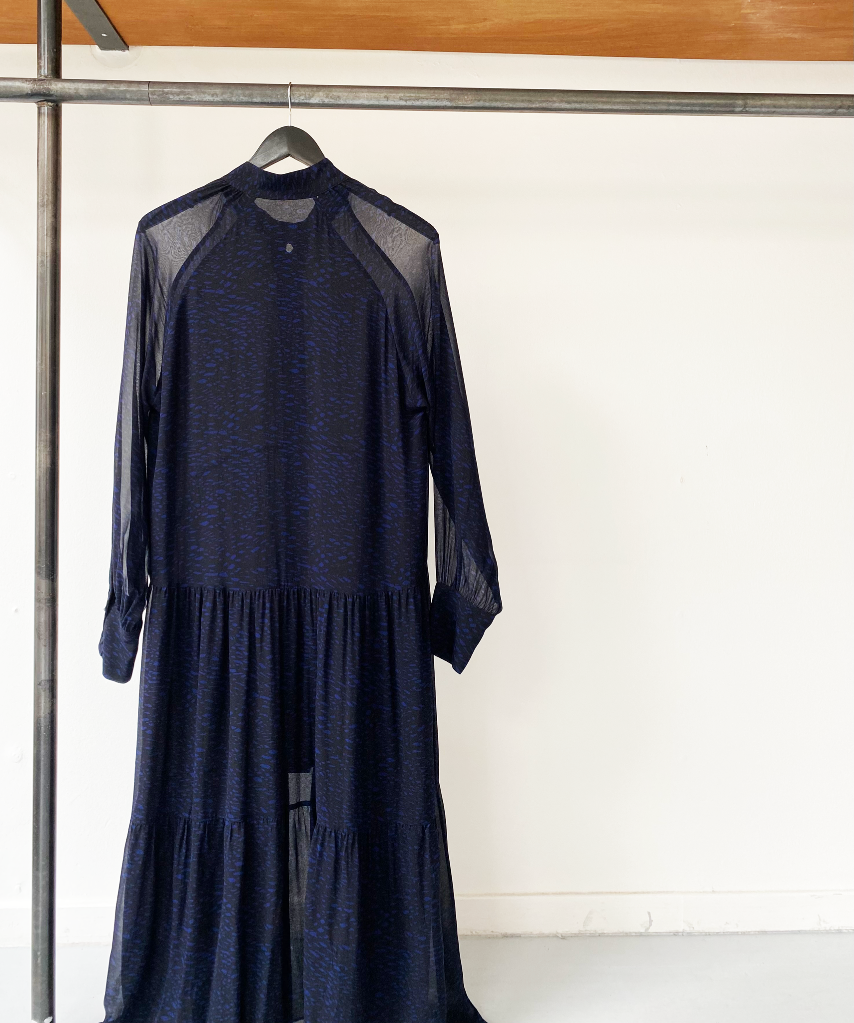 Isabel Marant black and blue pattern dress size S