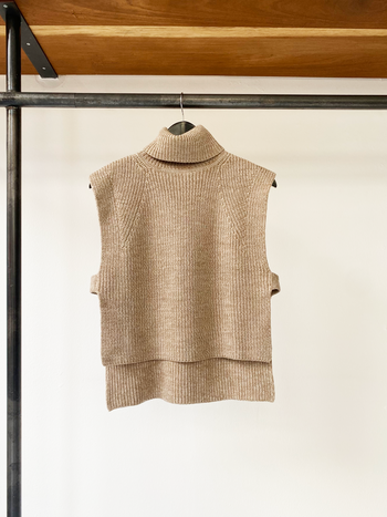 Isabel Marant Étoile beige sleeveless turtleneck knit size 36