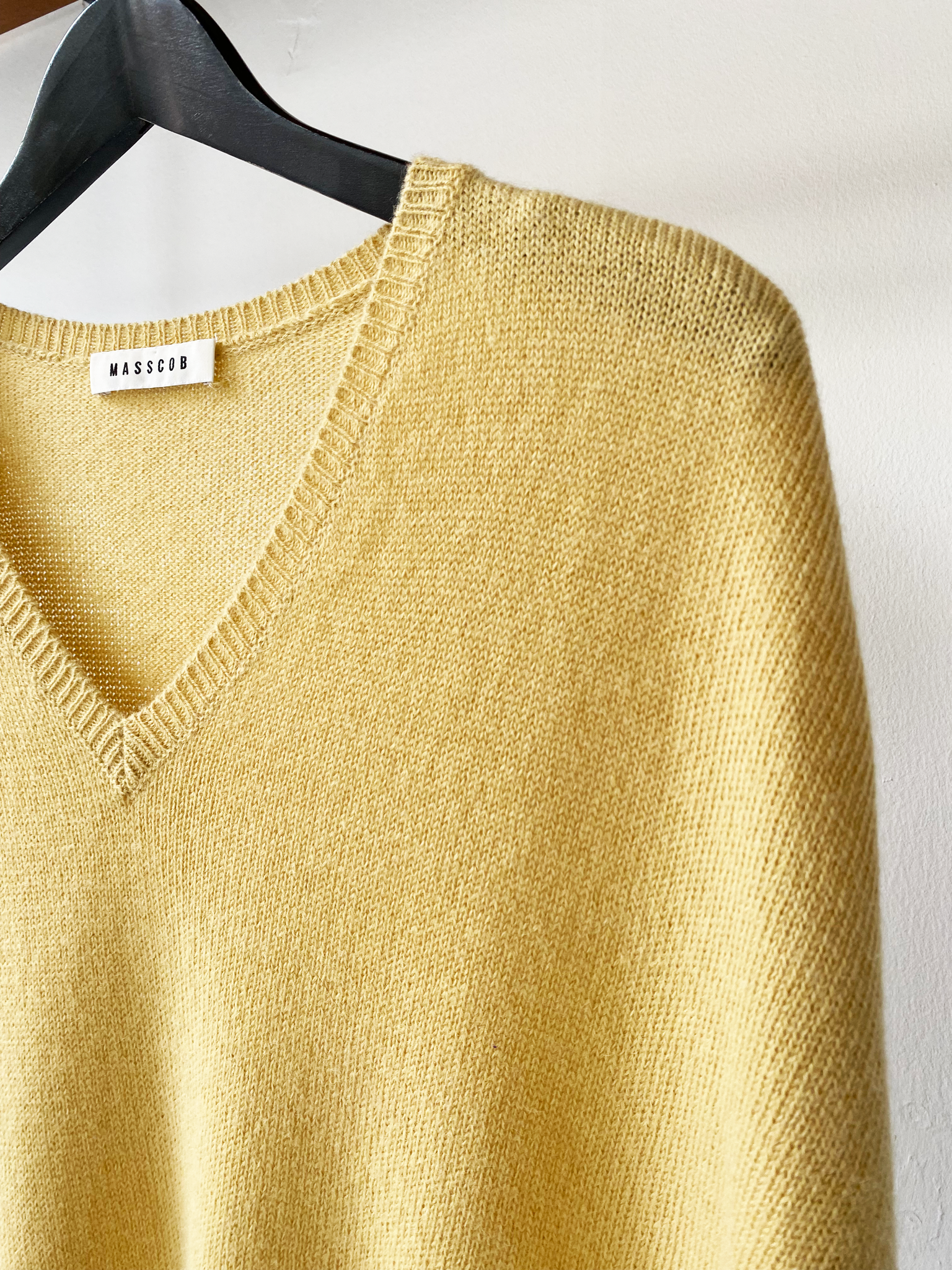 Masscob wool-alpaca soft yellow knit size L