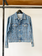 Sandro blue denim mirror stud jacket size 36