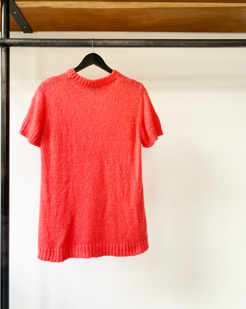 A.P.C. neon pink mohair knit size L