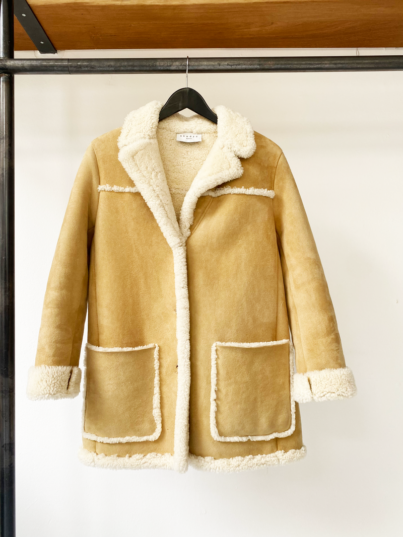 Sandro lammy coat size 1 [S]